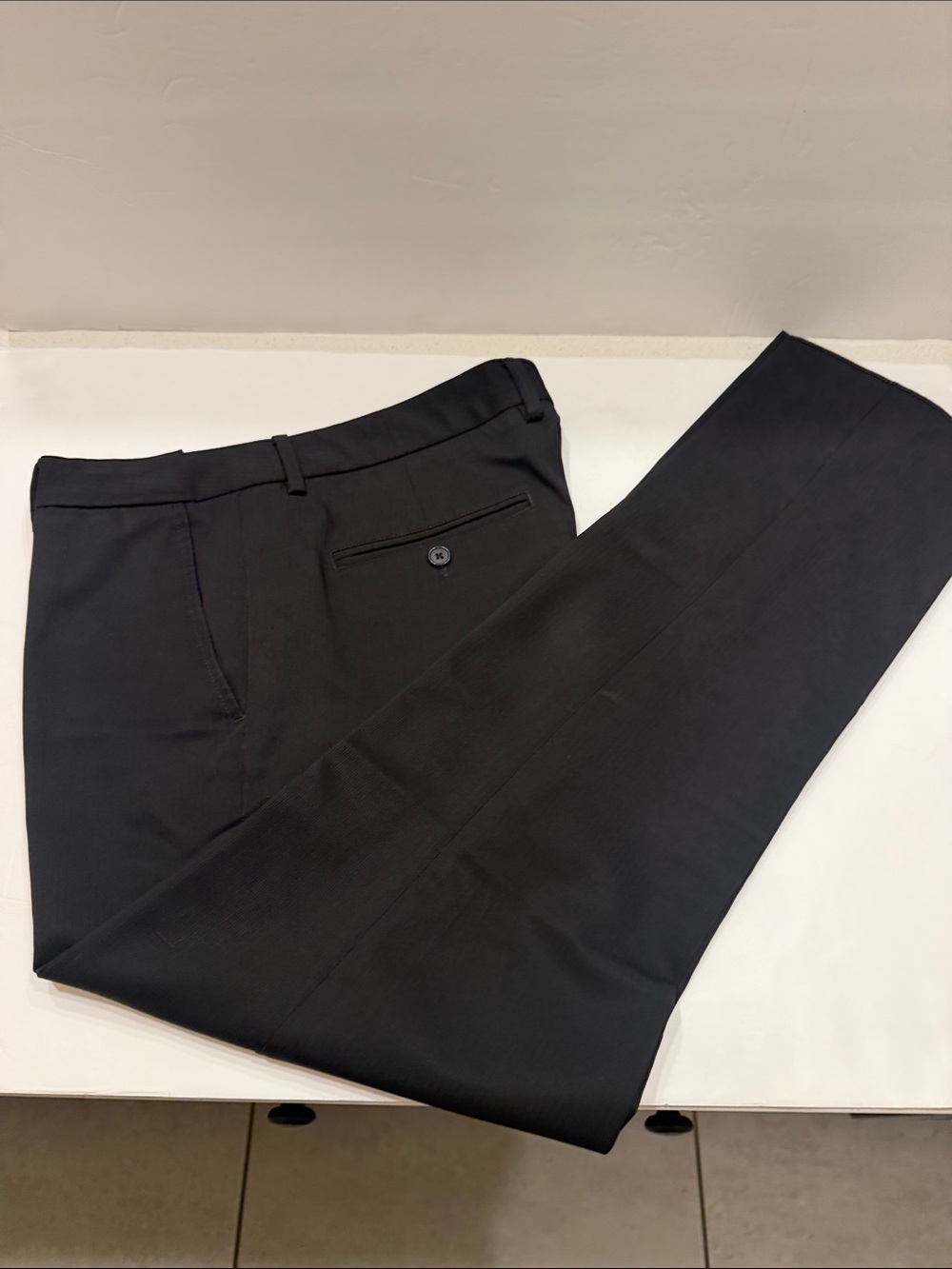 Kenneth Cole New York Black Dress Slacks - Flat Front